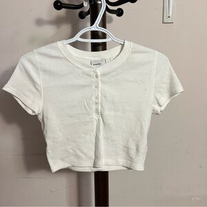 aritzia waffle crop top